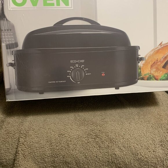 ECO+CHEF 14 Quart Roaster Oven Stainless Steel Turkey Roasting Pan New - Picture 2 of 5